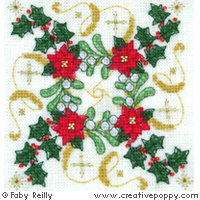 Biscornu de Noël - grille point de croix - création Faby Reilly (zoom 2)
