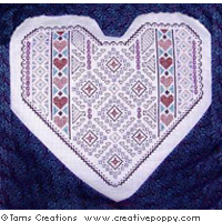 Coeur de lumi&egrave;re - grille point de croix - Tam&#039;s Creations