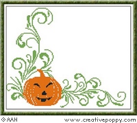 Halloween - grille point de croix - cr&eacute;ation Alessandra Adelaide - AAN