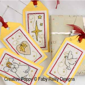 Faby Reilly - Mini motifs de Noël  6 (pour cartes, étiquettes...), grille de broderie point de croix