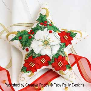 Faby Reilly - Etoile Rose de Noël (grille point de croix)