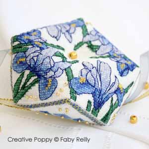 Faby Reilly - Biscornu Iris (grille point de croix)