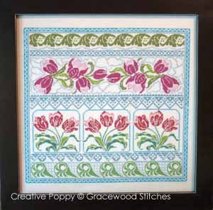 Gracewood Stitches - Hommage &agrave; la tulipe - Grille de broderie point de croix