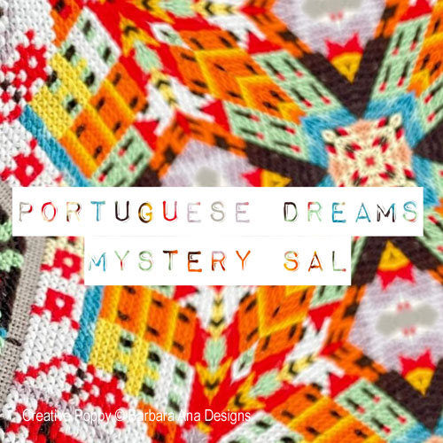 Portuguese Dreams, grille de broderie mystère, création Barbara Ana