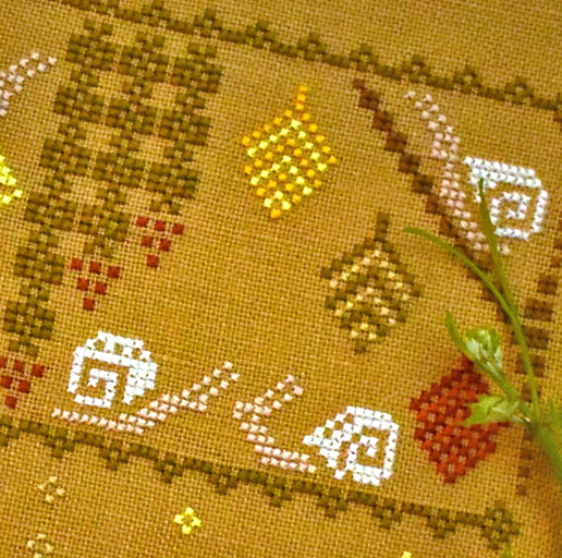 Kateryna, Stitchy Princess - Escargots et feuilles (grille de point de croix)