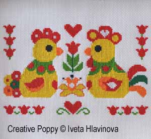 Iveta Hlavinova - La salutation du printemps (grille de broderie point de croix) (zoom 3)