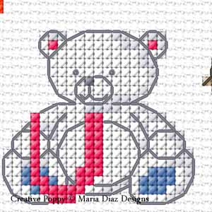 Maria Diaz - Alphabet aux petits oursons (grille de broderie point de croix) (zoom 3)