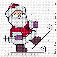<b>Motifs pour cartes de Noël</b><br>grille point de croix<br>création <b>Maria Diaz</b>