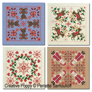 Perrette Samouiloff - Nouveaux motifs pour ornements de Noël (grille de broderie au point de croix)