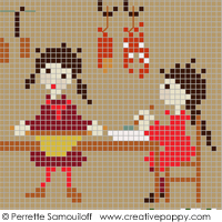 Bonheurs d\'enfance - La cuisine GM - grille point de croix - création Perrette Samouiloff (zoom 3)