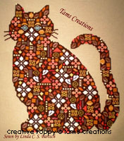 Pussinpatches - le chat en patch! - grille point de croix - Tam&#039;s Creations