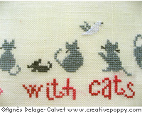 Mon chat est comme ça - grille point de croix - création Agnès Delage-Calvet (zoom 2)