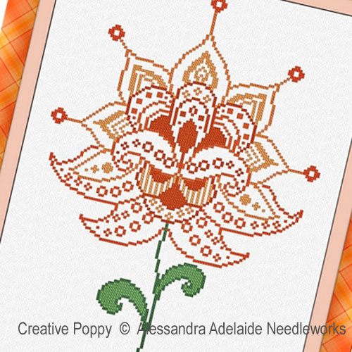 Alessandra Adelaide Needleworks - Fiore 4, zoom 1 (grille de broderie point de croix)