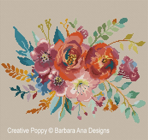 Barbara Ana - Color Therapy, zoom 4 (grille de broderie point de croix)