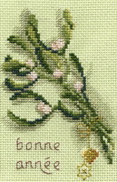Monique Bonnin - Bonne année (au gui) (cross stitch pattern chart ) (zoom1)