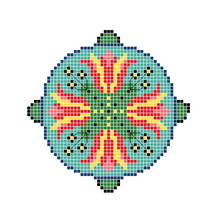 Fantaisies orientales - grille point de croix - création Monique Bonnin (zoom 2)