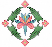 Fantaisies orientales - grille point de croix - création Monique Bonnin (zoom 3)