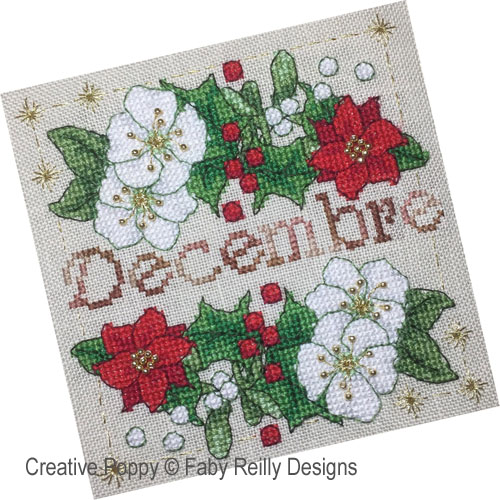 Faby Reilly Designs - Anthea - Decembre - Rose de No&euml;l (grille point de croix)