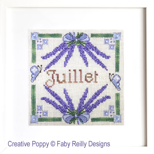Faby Reilly Designs - Anthea - Juillet - Lavande, détail 3 (grille point de croix)