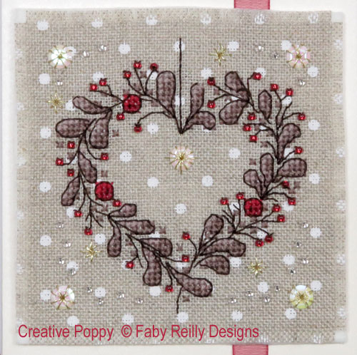 Faby Reilly - Cartes de Noël - Christie - lot de 4, zoom 1 (grille de broderie point de croix)