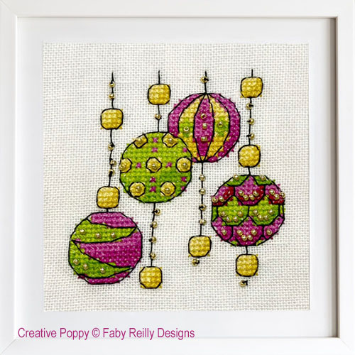 Faby Reilly Designs - Minis Framboise et Citron vert, détail 3 (grille point de croix)