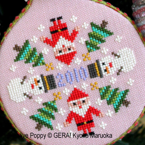 Gera! Kyoko Maruoka - Ornements de Noël, zoom 2 (grille de broderie point de croix)