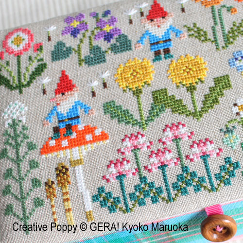 Gera! by Kyoko Maruoka : Petits nains des champs (grille de broderie au point de croix)