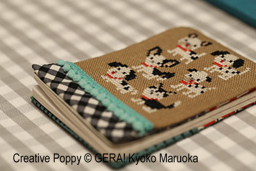 Gera! Kyoko Maruoka - 15 petits chiens, zoom 4 (grille de broderie point de croix)