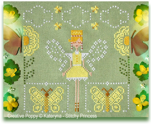 Kateryna - Stitchy Princess - La fée Papillon (grille point de croix)