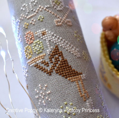 Les lapins au salon de thé, grille de point de croix, création Kateryna - Stitchy Princess