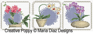 Les orchidées, création Maria Diaz - grille de broderie point de croix (zoom 5)