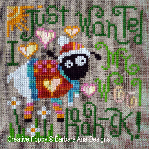<b>My wool</b><br>grille point de croix<br>création <b>Barbara Ana</b>
