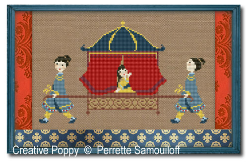 Perrette Samouiloff - Le palanquin (grille de broderie point de croix)