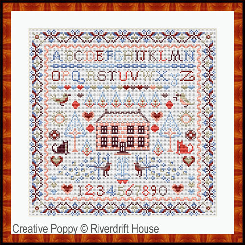Riverdrift House - La grande maison 2, zoom 4 (grille de broderie point de croix)