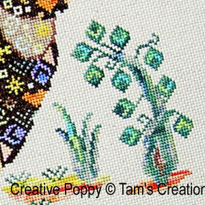 Tam\'s Creations - Deer-in-patches, le cerf en patch (grille de broderie point de croix) (zoom 3)