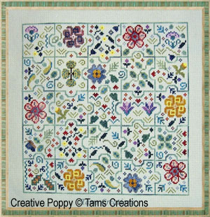Tam's Creations - Puzzle fleurs (grille de broderie point de croix)