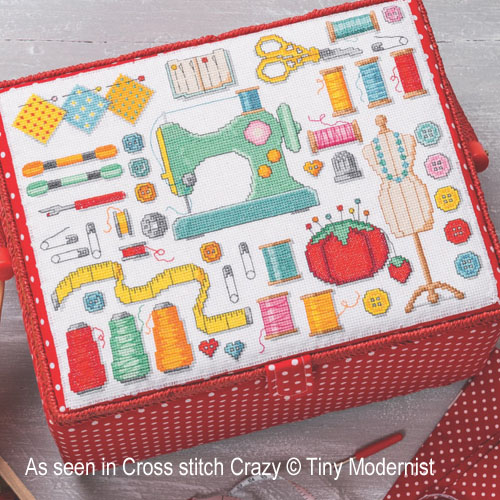 Tiny Modernist - La boite à couture (grille de broderie au point de croix)