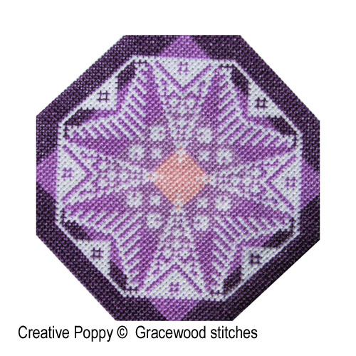 Gracewood Stitches - Crépuscule - Ornement à broder (grille broderie point de croix) octogonal