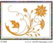 Fleur d'étoile (Starflower) - grille point de croix - création Alessandra Adelaide - AAN