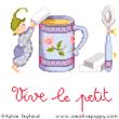 <b>Vive le petit déjeuner! (avec tasse)</b><br>grille point de croix<br>création <b>Sylvie Teytaud</b>
