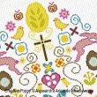 <b>Joyeuses Pâques</b><br>grille point de croix<br>création <b>Alessandra Adelaide - AAN</b>