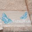 Les papillons, Drap de bain - grille point de croix - création Marie-Anne Réthoret-Mélin