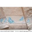 Les papillons - motif pour alphabet et gant de toilette - grille point de croix - création Marie-Anne Réthoret-Mélin