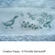 Les canards, motif pour serviette invités - grille point de croix - création Perrette Samouiloff