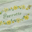 <b>Collection de serviettes au hérisson - motif Serviette de toilette</b><br>grille point de croix<br>création <b>Perrette Samouiloff</b>