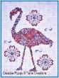 Tam's Creations - Flamingopatches, le flamand rose en patch (grille de broderie point de croix)