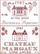 Bordeaux et Château Margaux - grille point de croix - création Monique Bonnin