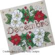 <b>Anthea - Decembre - Rose de Noël</b><br>grille point de croix<br>création <b>Faby Reilly</b>