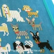 Gera! Kyoko Maruoka - 15 petits chiens - série 2, zoom 1 (grille de broderie point de croix)