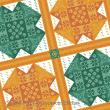 Gracewood Stitches - Carré patchwork, zoom 1 (grille de broderie point de croix)